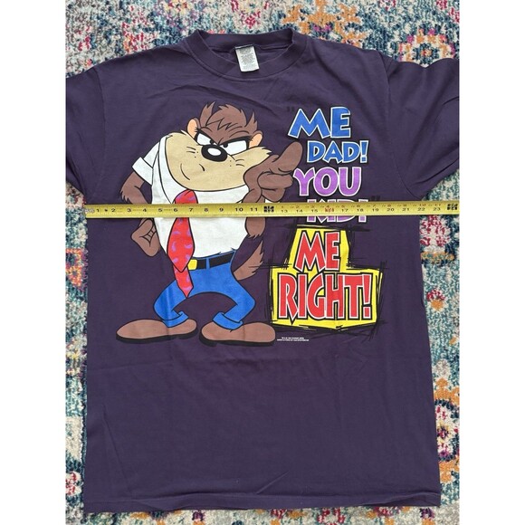 Vintage 90'S HONORS LOONEY TUNES Tasmanian Devil Character Print T-Shirt Size L - Picture 6 of 8